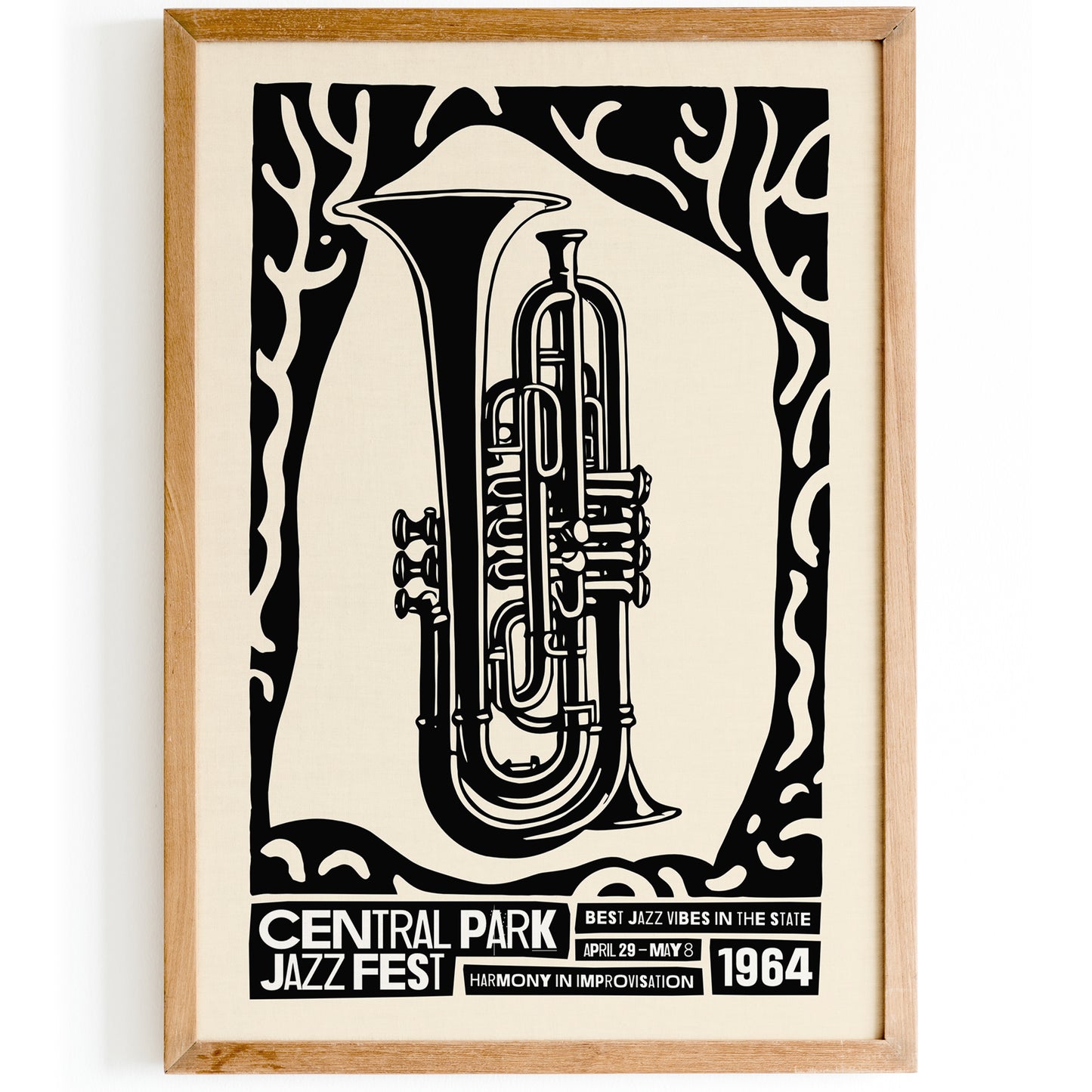 Vintage Trumpet Jazz Fest Wall Art