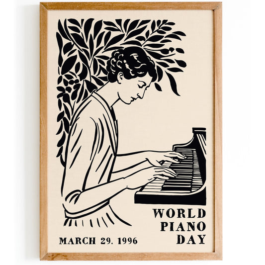 World Piano Day Music Poster
