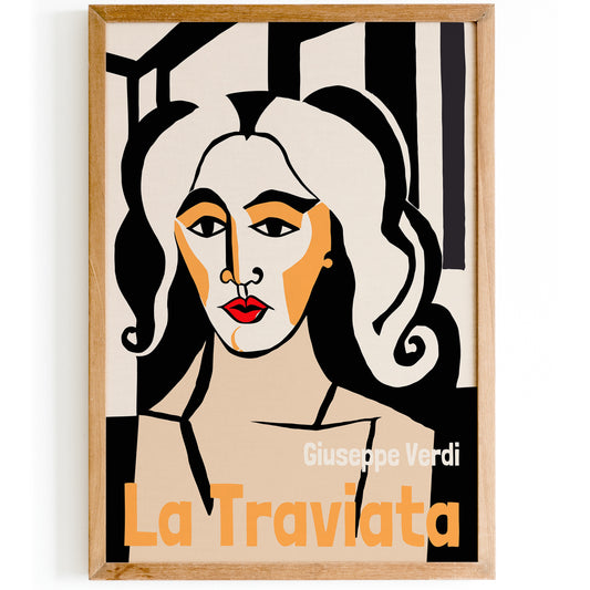 La Traviata Retro Opera Poster