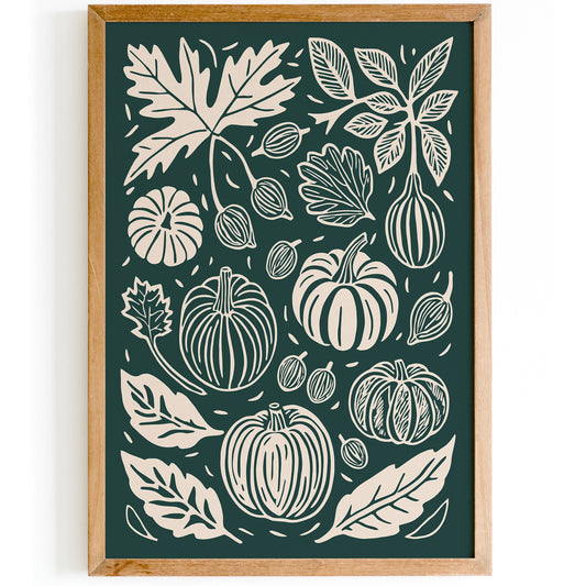 Pumpkins Fall Kitchen Wall Art