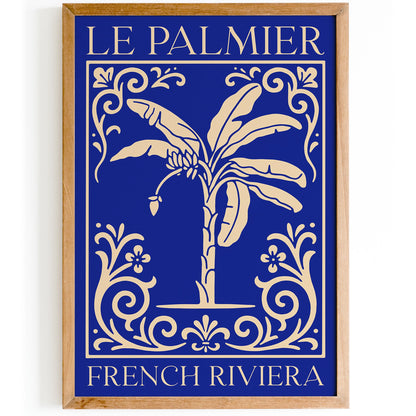 Le Palmier French Riviera Poster