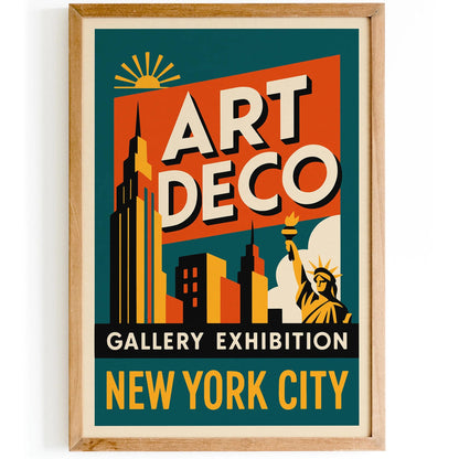 Art Deco Gallery Exhibition New York City Poster