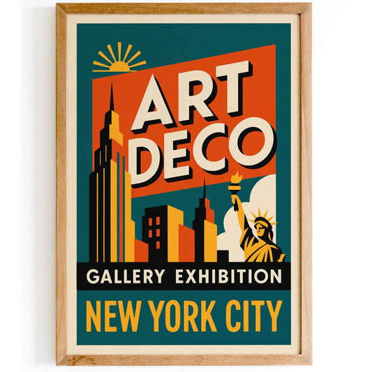 Art Deco Gallery Exhibition New York City Poster