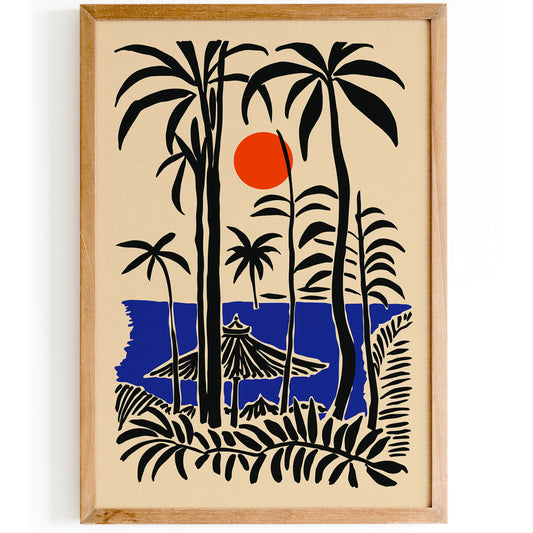 Molokai Hawaii Island Retro Poster 2026