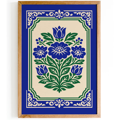 Folk Floral Wall Art Print