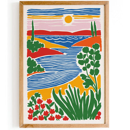 Colorful Peacefaul Landscape Poster