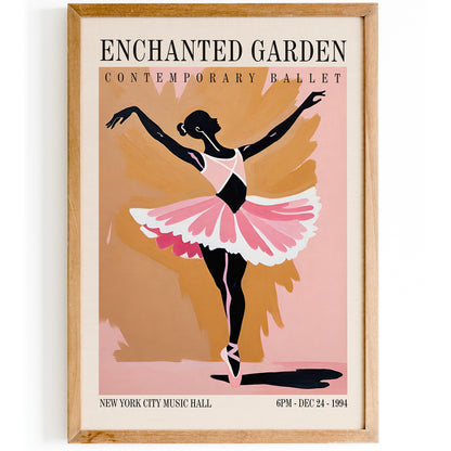 Enchanted Garden Ballet Vintage Poster