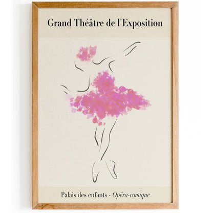 French Ballerina Wall Art Print