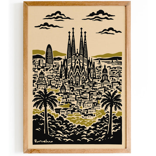 Barcelona Travel Poster
