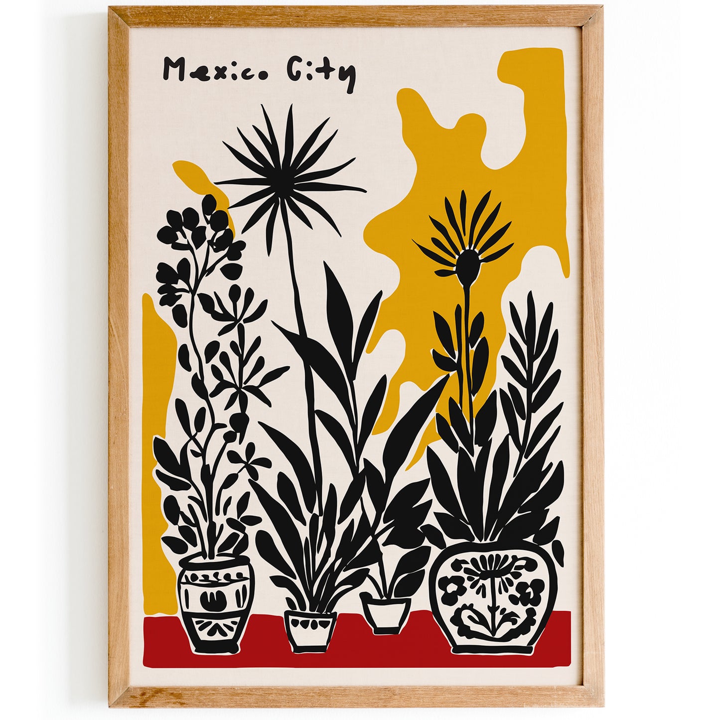 Mexico City Floral Retro Art Print