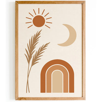 Boho Chic Minimalist Wall Art Print 2025