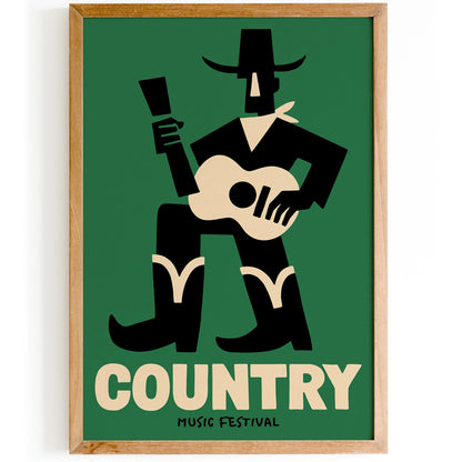 Country Music Festival Poster - Cowboy Wall Art