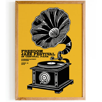 Freedom Jazz Fest 1975 Gramophone Poster
