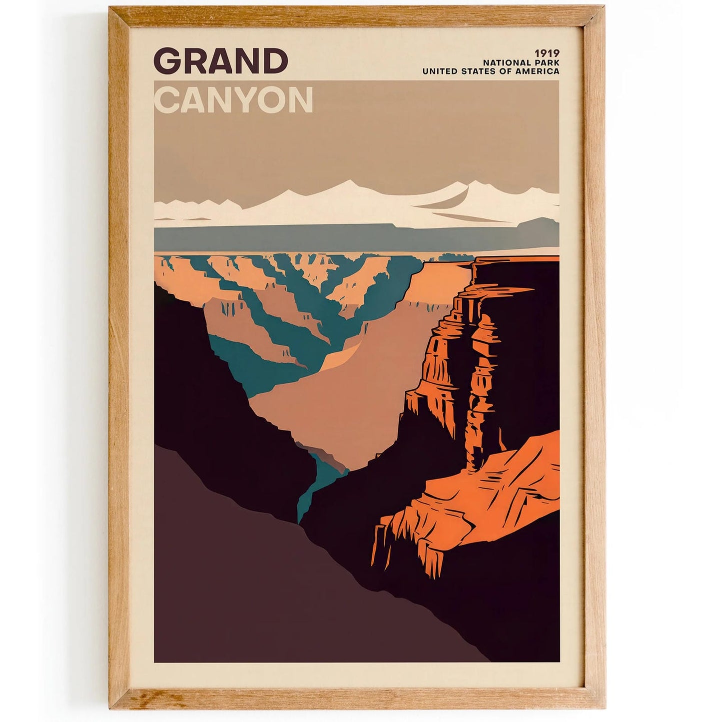 Grand Canyon  National Park Retro Poster