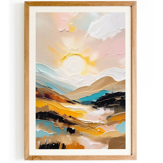 Sunshine Brushstrokes - Captivating Abstract Wall Piece