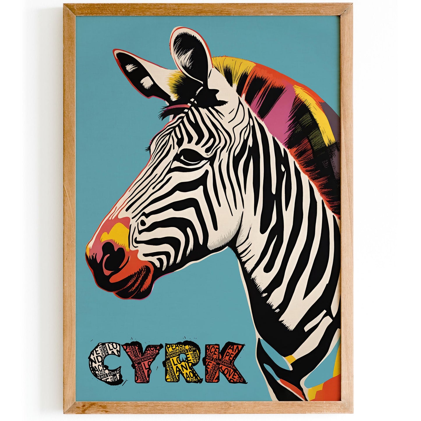 Polish Circus Zebra Pop Art Poster Print