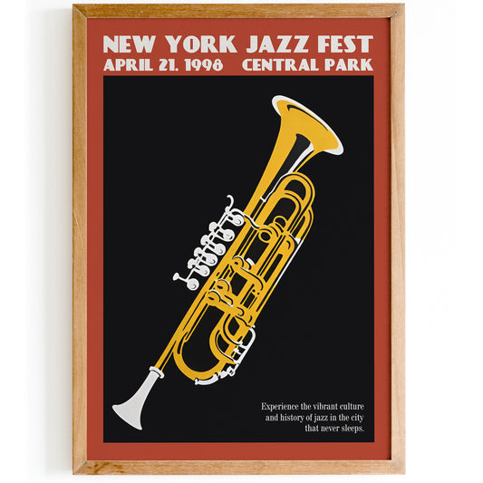 New York Jazz Fest 1998 Trumpet Poster
