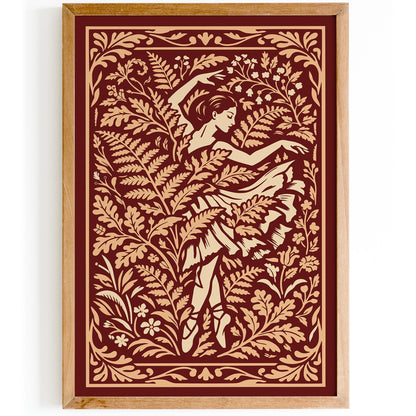 Forest Ballerina Dance Art Poster