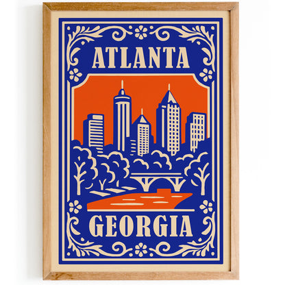 Atlanta Georgia Poster - Georgia Cityscape Wall Art