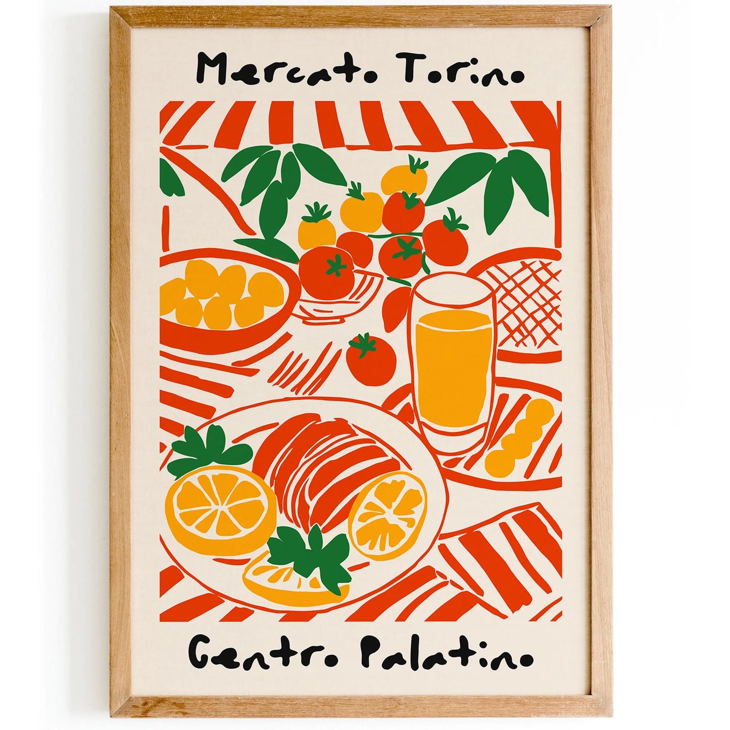 Mercato Torino Farmers Market Italy Poster