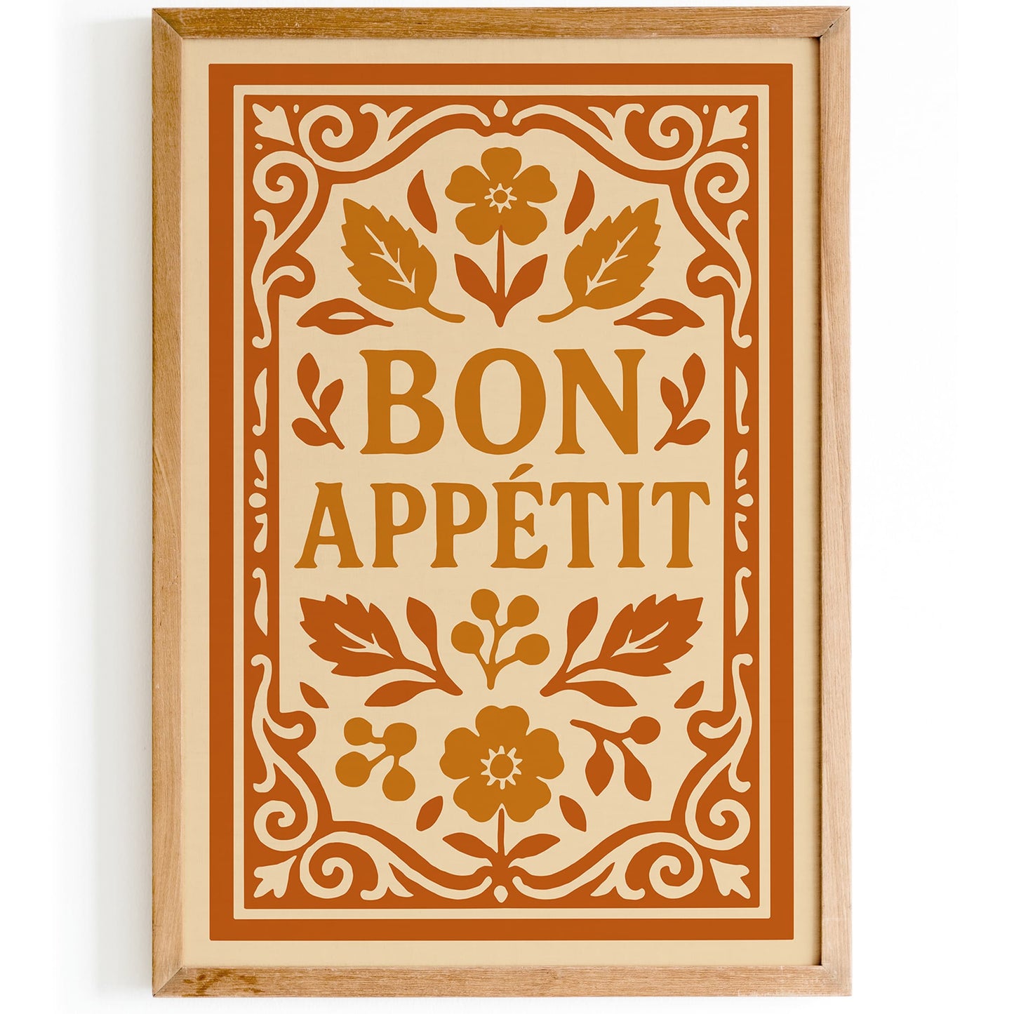 Bon Appetit Quote Wall Art - Kitchen Rococo Wall Decor