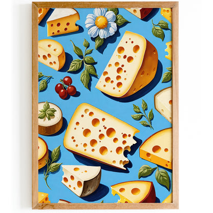 French Cheeses Kitchen Wall Art