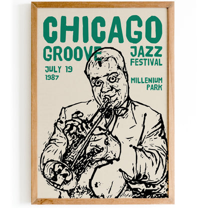 Chicago Groovy Jazz Festival Poster Print