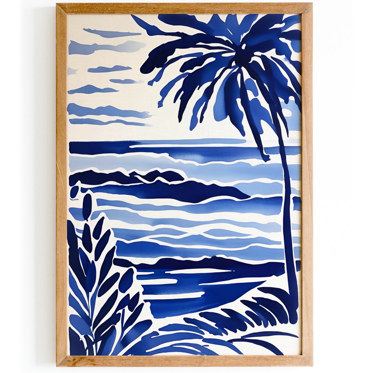 Blue French Riviera Travel Poster