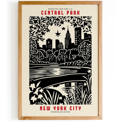 Central Park NYC Painting Poster