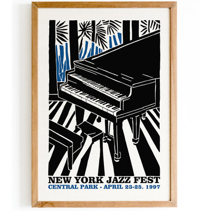 New York Jazz Festival Retro Poster