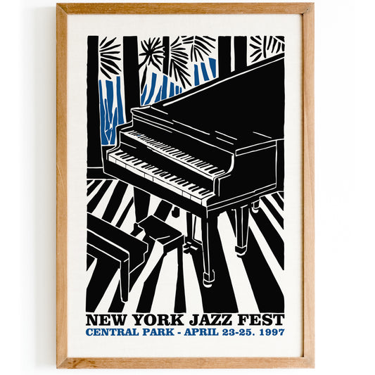 New York Jazz Festival Retro Poster