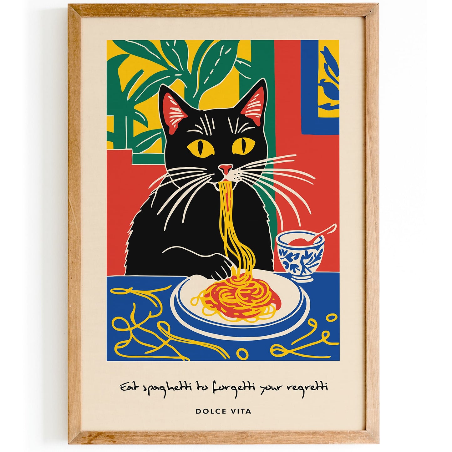 Eat Spaghetti to Forgetti Your Regretti Poster