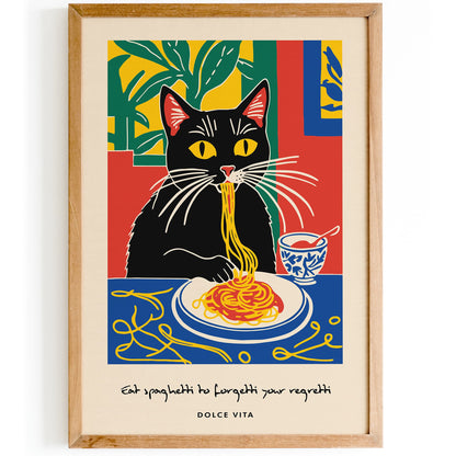 Eat Spaghetti to Forgetti Your Regretti Poster
