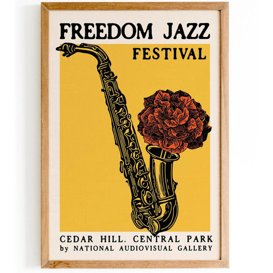 Jazz Poster for Music Lovers – Vibrant Saxophone  Print