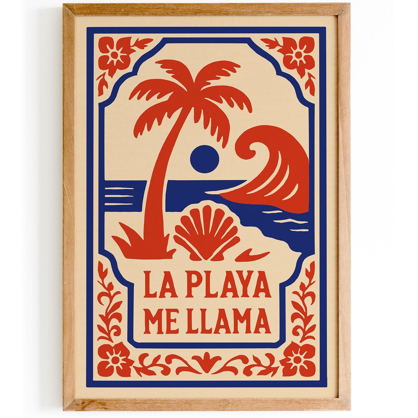 Mexican Beach Print - La Playa Me Llama Art