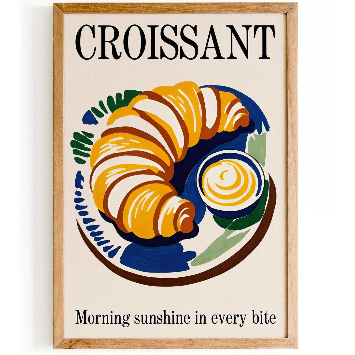 Breakfast Delight Croissant Poster