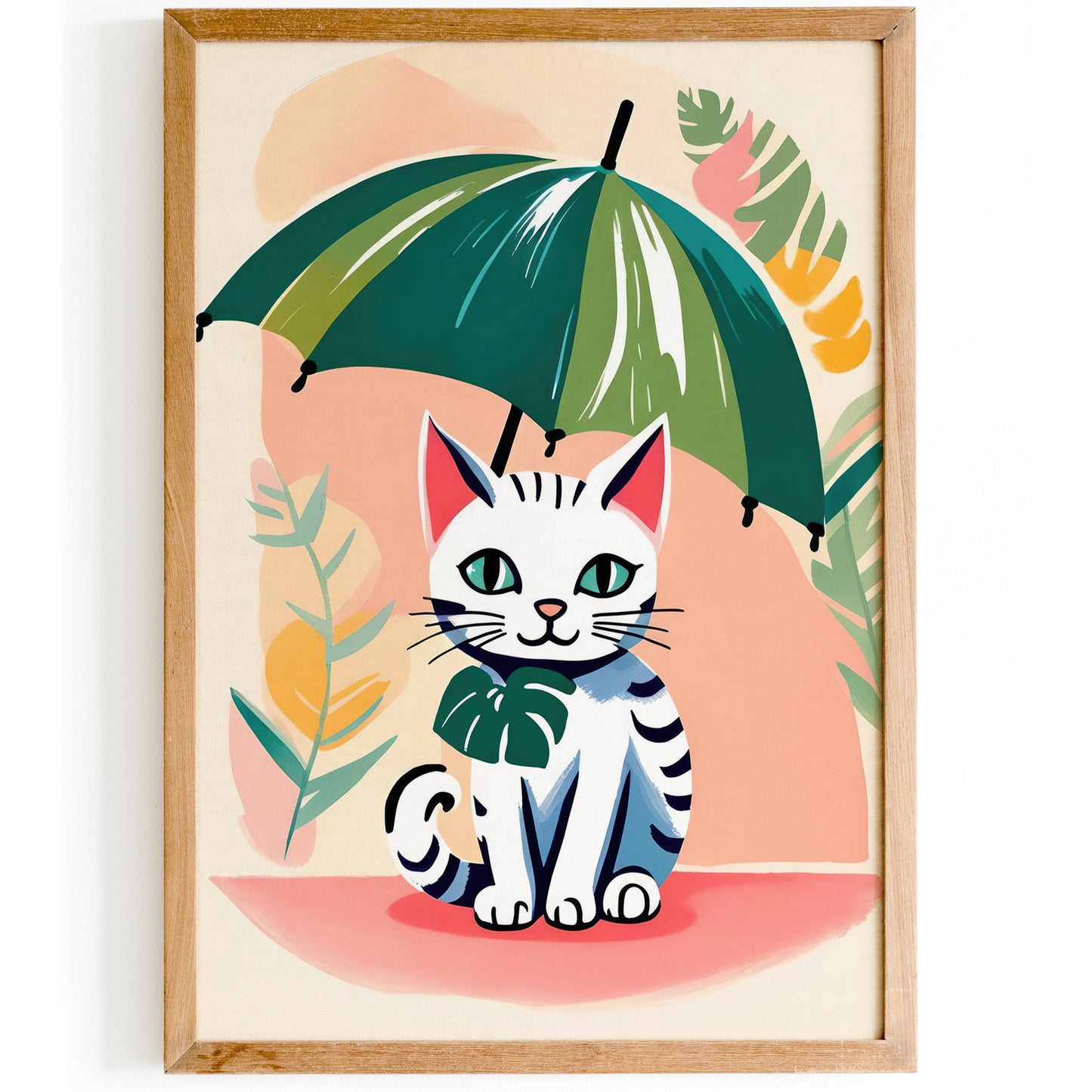 Cute Cat Wall Art Jungle Umbrella