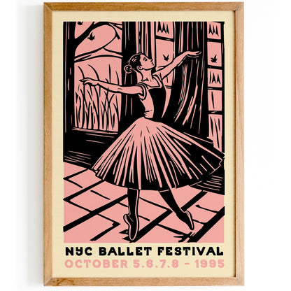 Retro Ballerina Poster Print - 1995 NYC