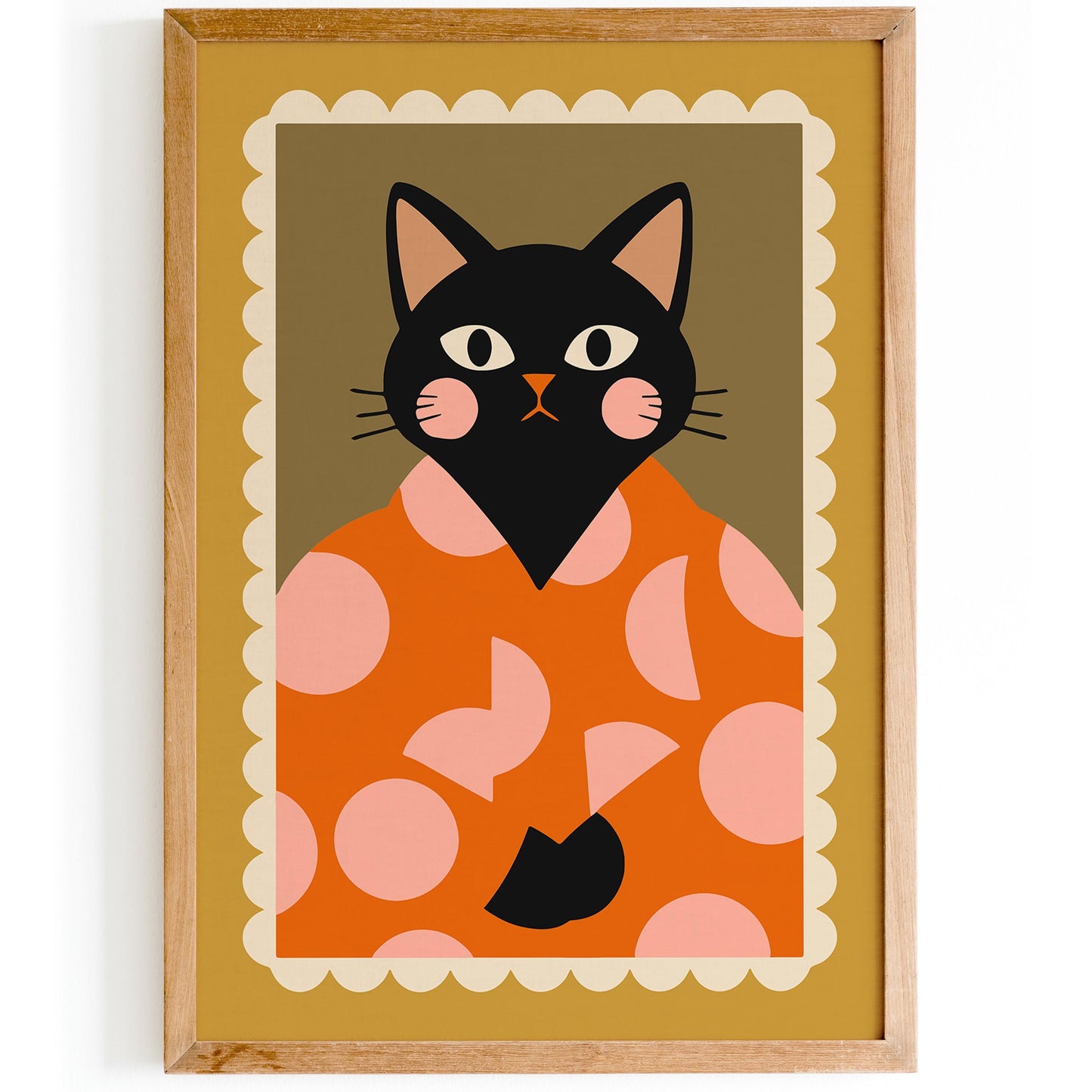 Fancy Black Cat Portrait Poster