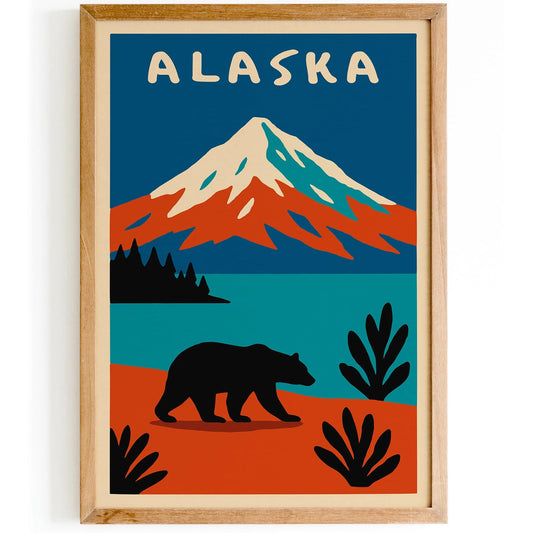 Alaska Blue Landscape Poster
