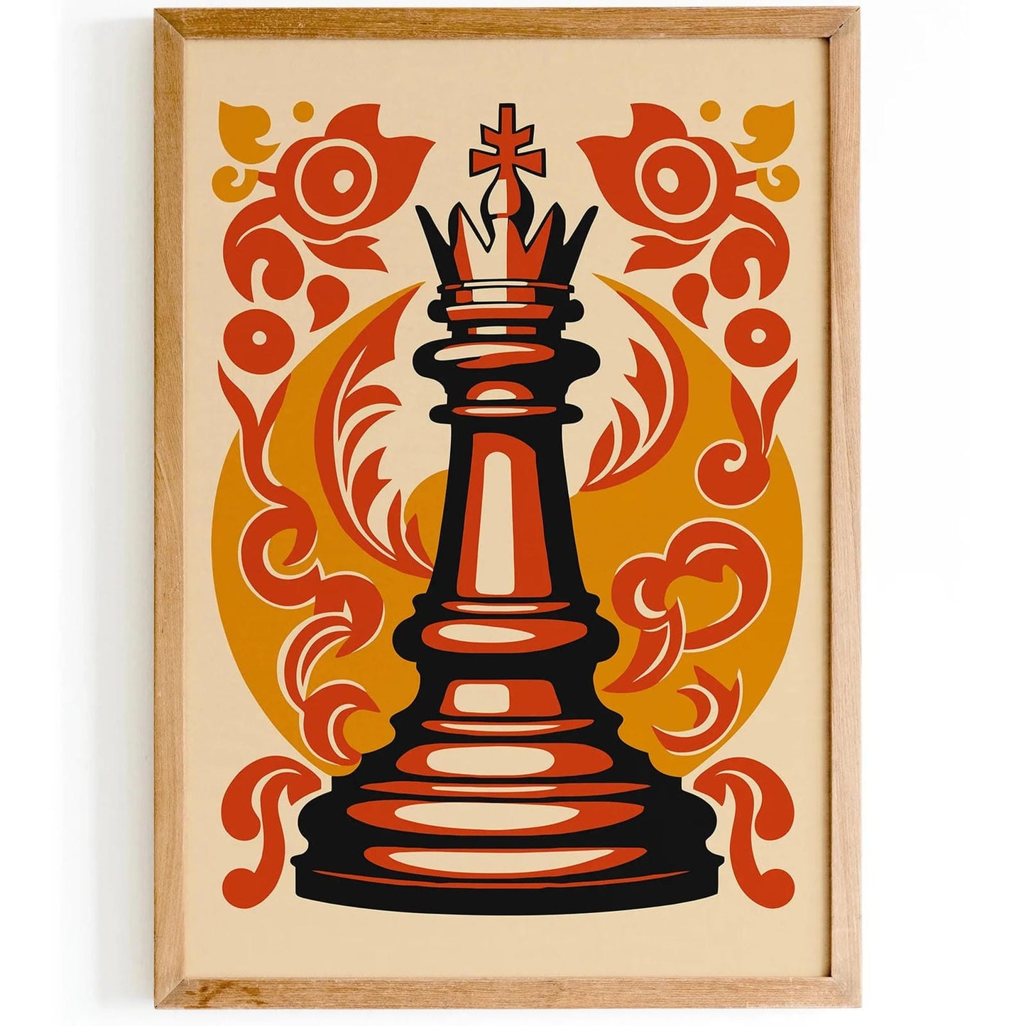 Abstract Chess Print – Stylish Strategy Poster