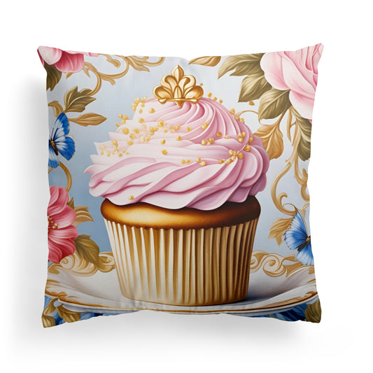 Cupcake Art Nouveau Throw Pillow