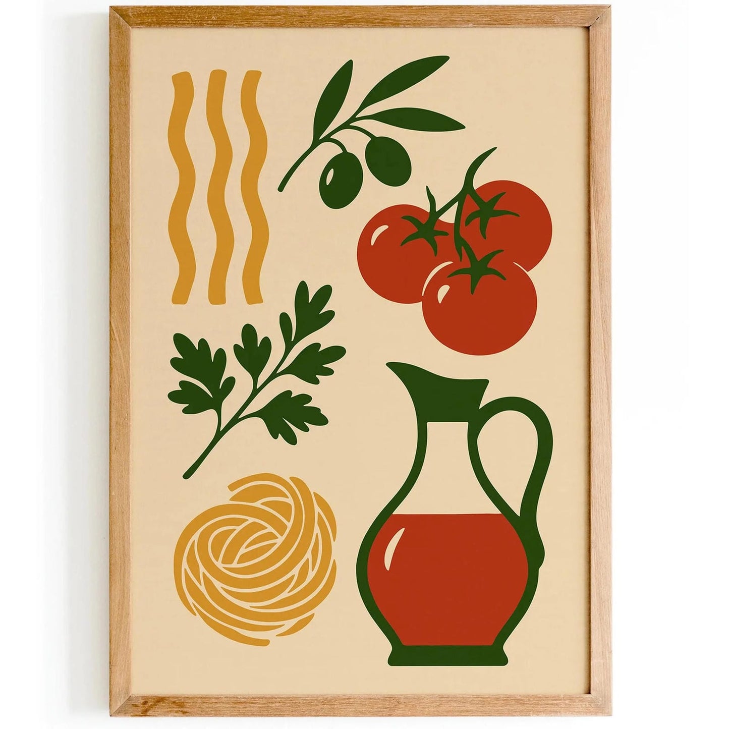 Italian Foodie Poster - Kitchen Art Print