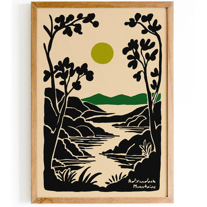 Adirondack Mountains Travel Poster