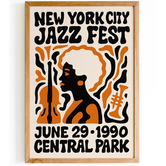 1990 NYC Jazz Festival Poster