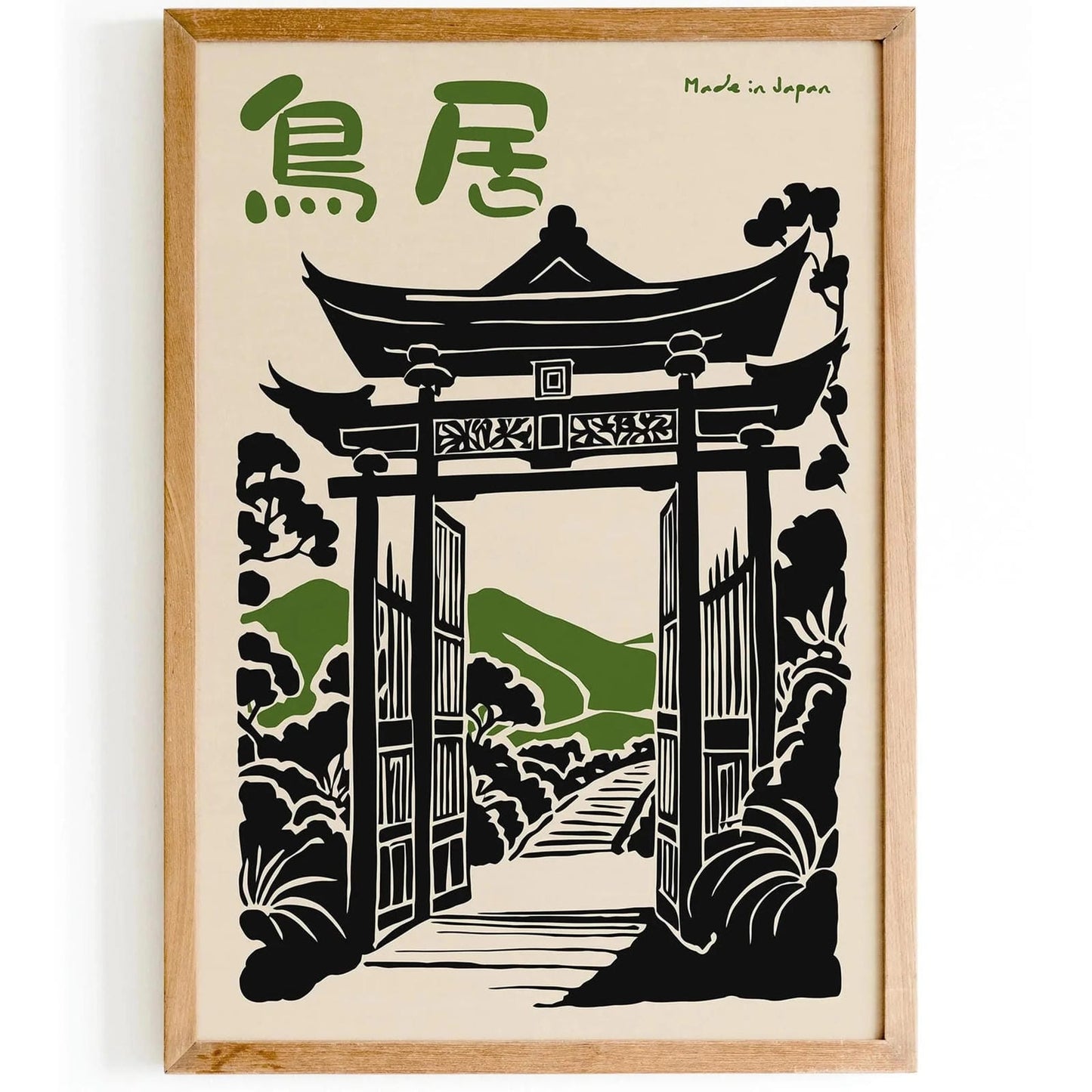 Torii Gate Made in Japan Wall Art