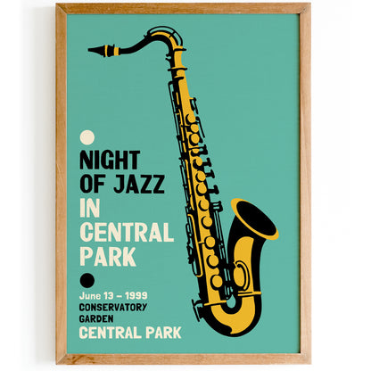 Night of Jazz In Central Park Poster