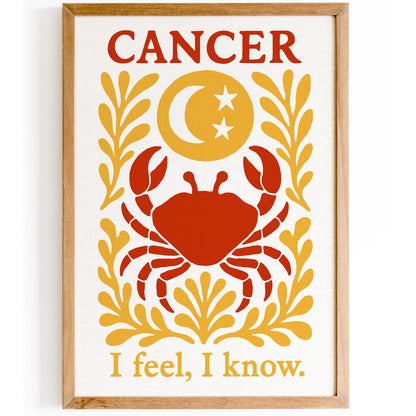 Cancer Zodiac Poster Wall Art