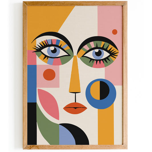 MDM Colorful Geometric Face Poster