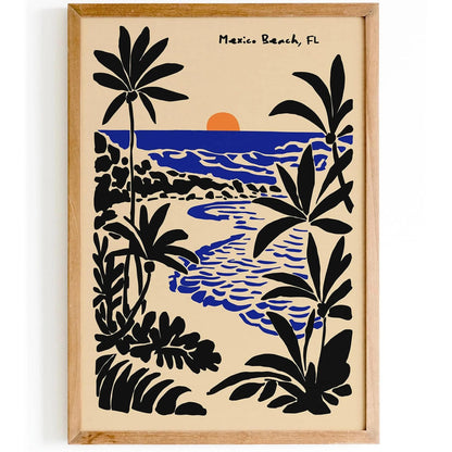 Mexico Beach Florida Honeymoon Gift Idea Print